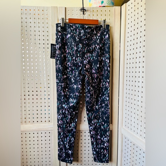 IDEOLOGY ~ Black Performance Confetti Workout Pants - Picture 4 of 7